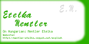 etelka mentler business card